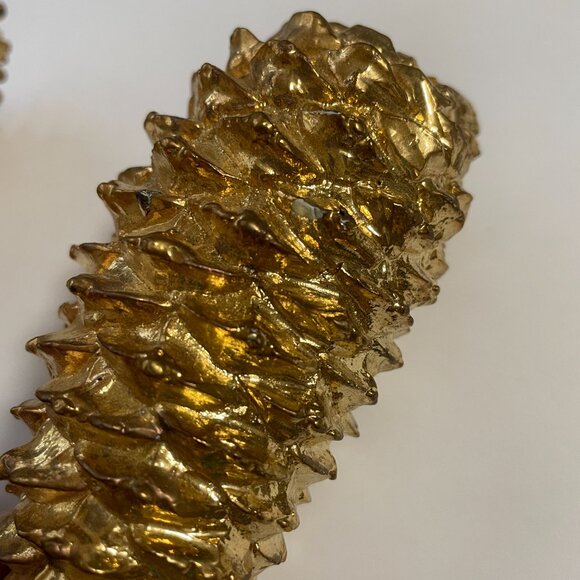 Department 56 Gold-Tone Pinecones (Set of 5) Perfect for Winter or Christmas - Picture 7 of 7